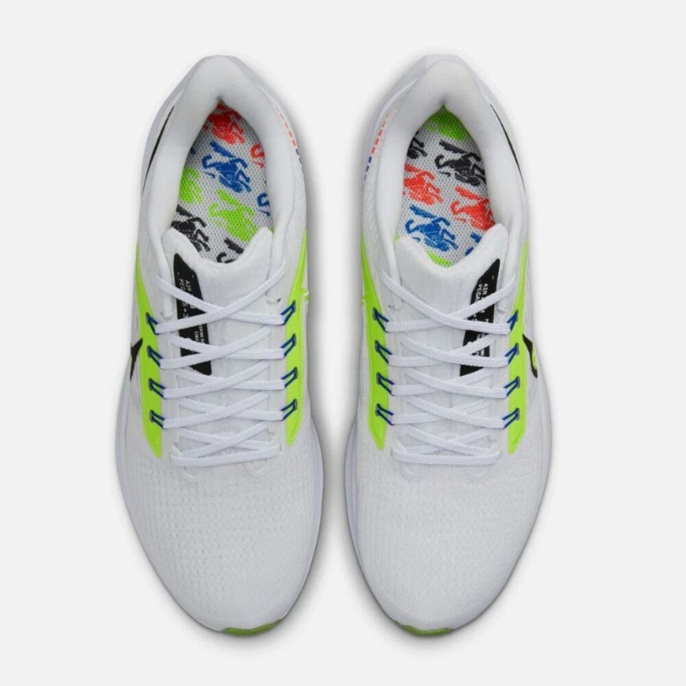 Nike Men’s Air Zoom Pegasus 39 PRM Shoes Black White-Volt - Picture 5 of 9